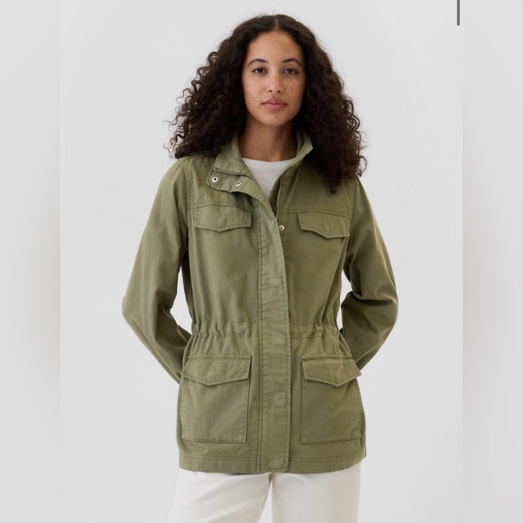 NWT Upcycled “Gucci” embroidered Tiger patch olive green field jacket size XL - Picture 9 of 15